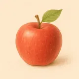 Illustrated flashcard — apple