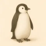 Illustrated flashcard — penguin