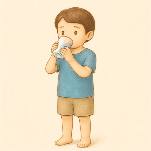 Illustrierte Lernkarte — Trinken