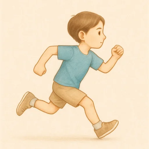 Illustrierte Lernkarte — Rennen