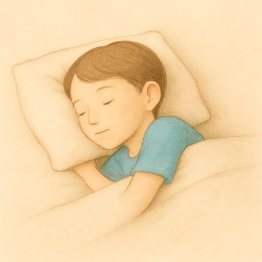 Illustrierte Lernkarte — Schlafen