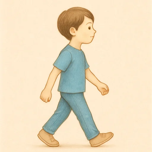 Illustrated flashcard — Gehen