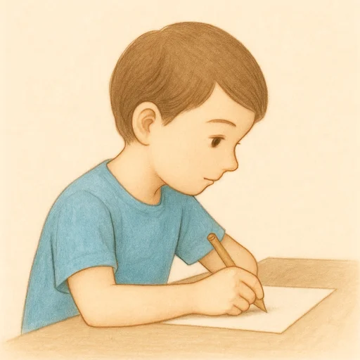 Illustrierte Lernkarte — Schreiben