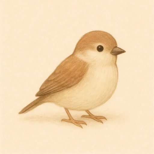 Illustrierte Lernkarte — Vogel