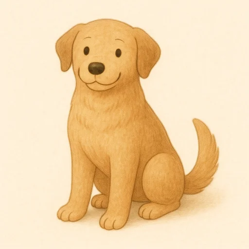 Illustrierte Lernkarte — Hund