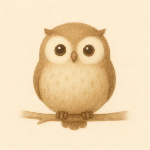 Illustrated flashcard — Eule