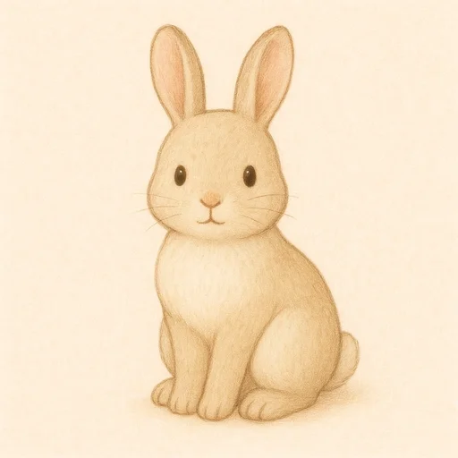 Illustrierte Lernkarte — Kaninchen