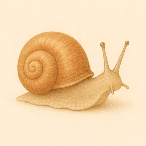 Illustrierte Lernkarte — Schnecke