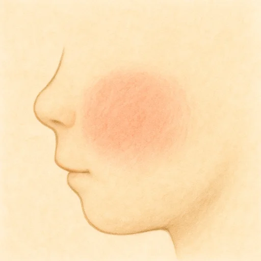 Illustrierte Lernkarte — Wange