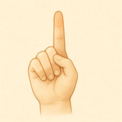 Illustrierte Lernkarte — Finger