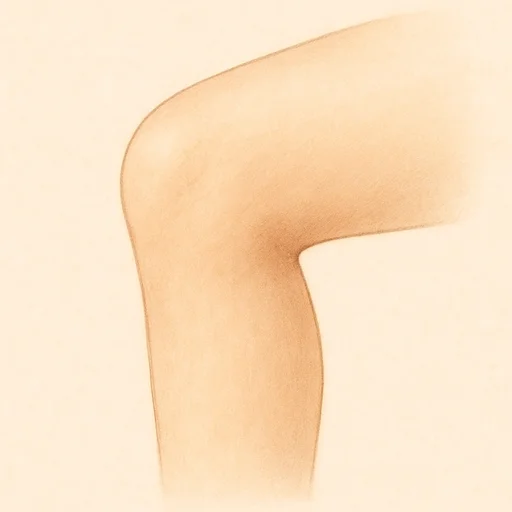 Illustrierte Lernkarte — Knie