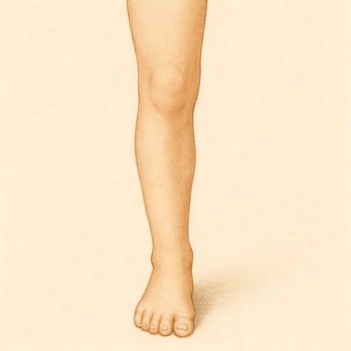 Illustrierte Lernkarte — Bein