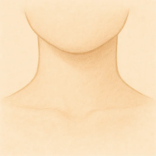 Illustrierte Lernkarte — Hals