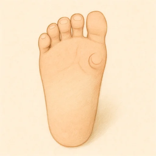 Illustrierte Lernkarte — Zeh