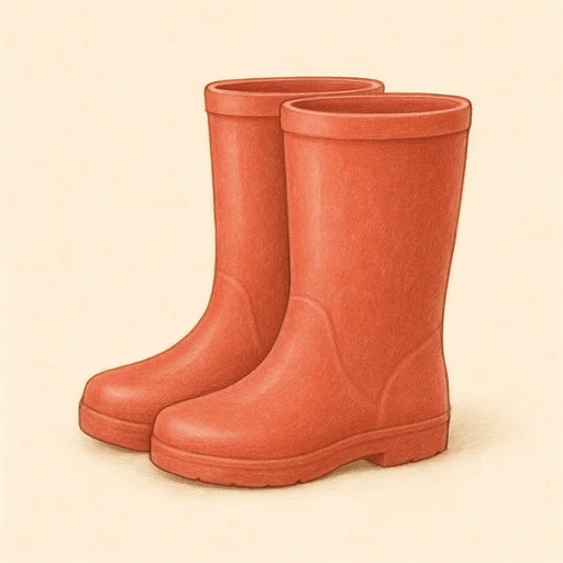 Illustrierte Lernkarte — Stiefel