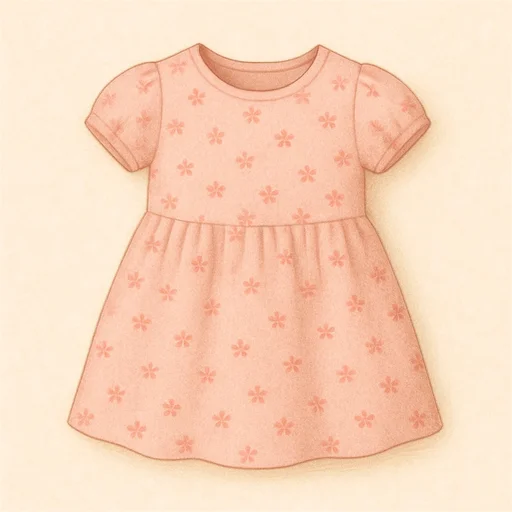 Illustrierte Lernkarte — Kleid