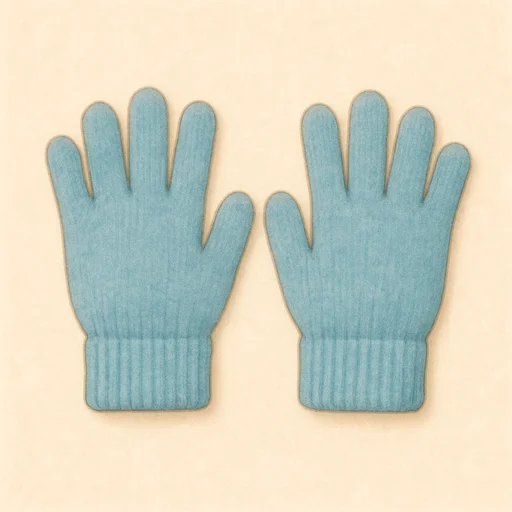 Illustrierte Lernkarte — Handschuhe