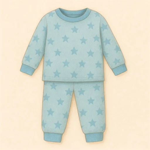 Illustrierte Lernkarte — Schlafanzug