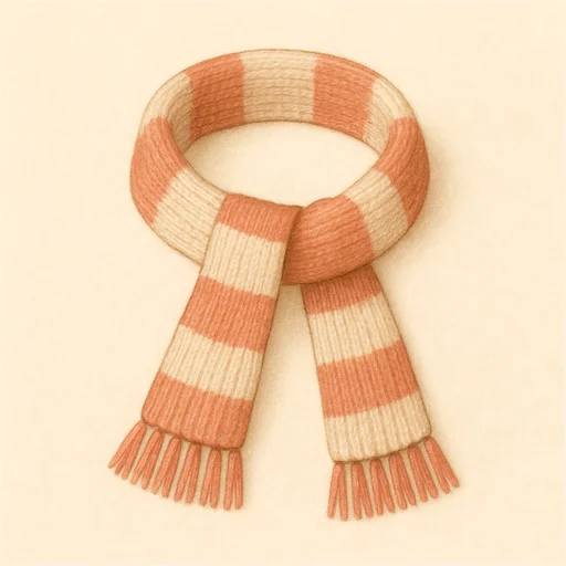 Illustrierte Lernkarte — Schal