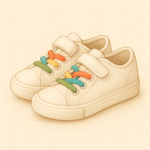 Illustrierte Lernkarte — Schuhe