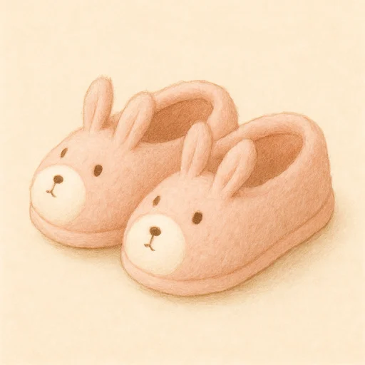 Illustrierte Lernkarte — Hausschuhe