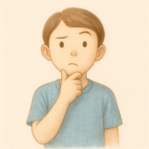 Illustrierte Lernkarte — Verwirrt