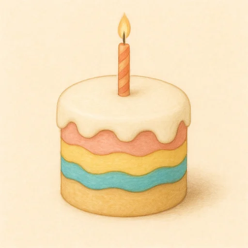 Illustrierte Lernkarte — Kuchen