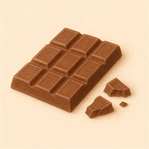 Illustrierte Lernkarte — Schokolade