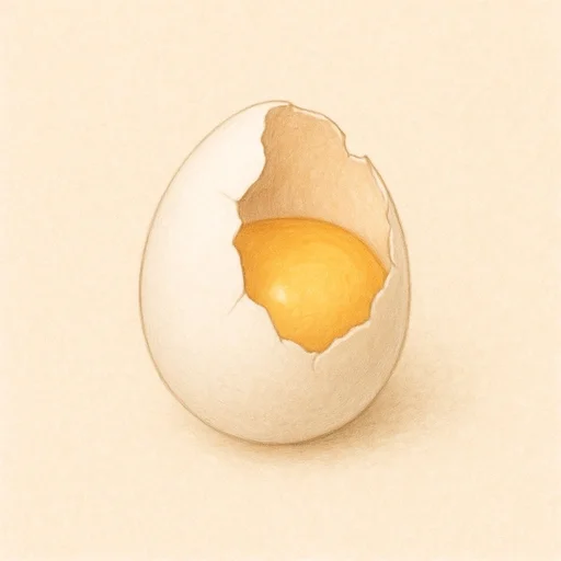 Illustrierte Lernkarte — Ei