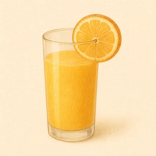 Illustrierte Lernkarte — Saft