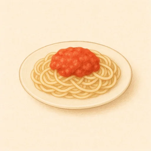 Illustrierte Lernkarte — Nudeln