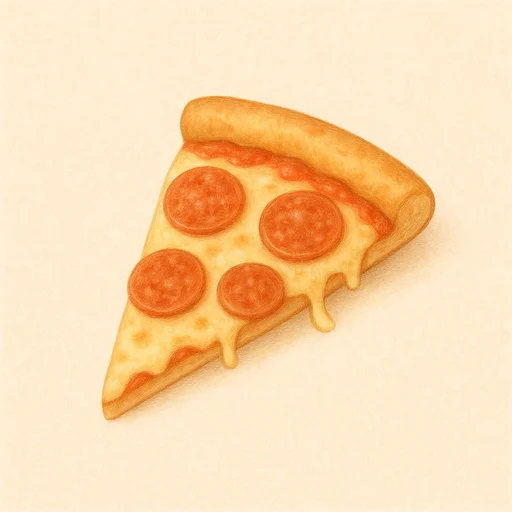 Illustrierte Lernkarte — Pizza