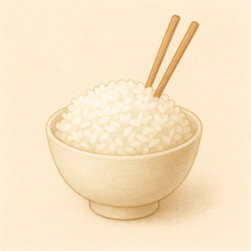 Illustrierte Lernkarte — Reis