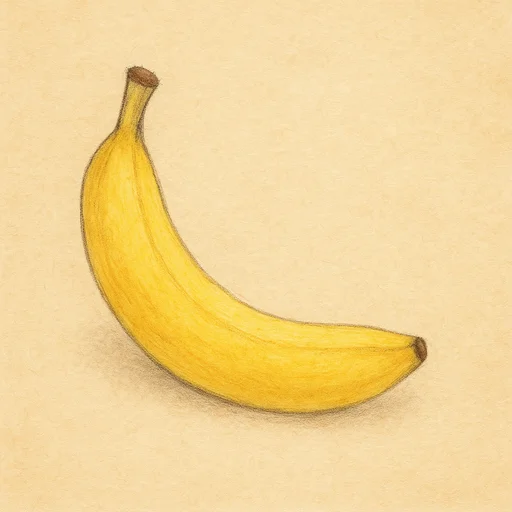 Illustrierte Lernkarte — Banane