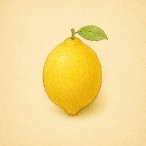 Illustrierte Lernkarte — Zitrone