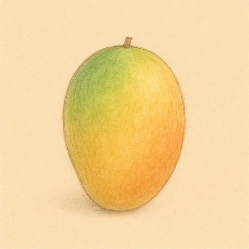 Illustrierte Lernkarte — Mango