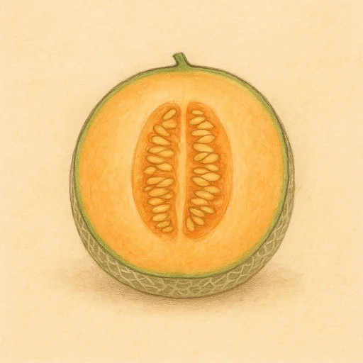 Illustrierte Lernkarte — Melone