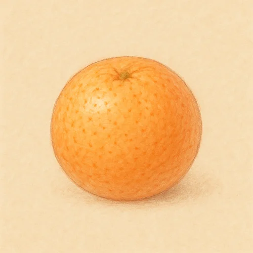 Illustrierte Lernkarte — Orange