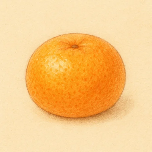 Illustrierte Lernkarte — Mandarine