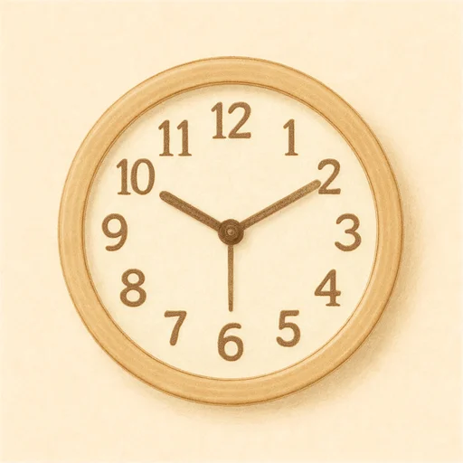 Illustrierte Lernkarte — Uhr