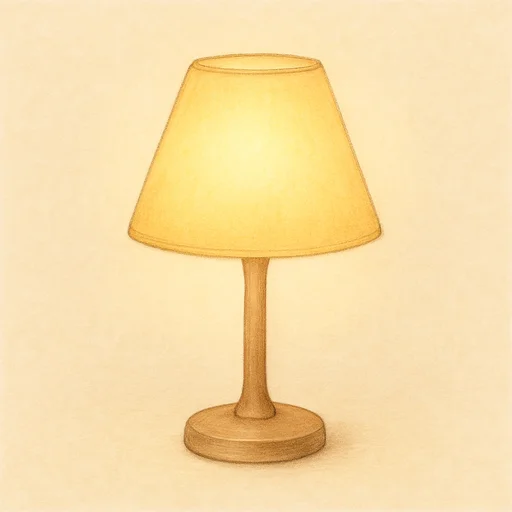 Illustrierte Lernkarte — Lampe