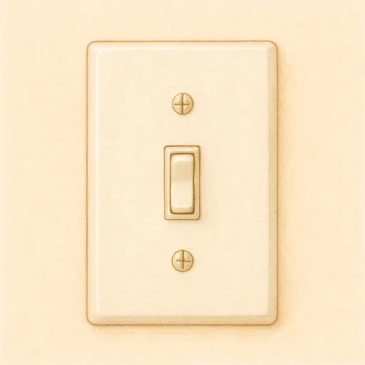 Illustrierte Lernkarte — Lichtschalter