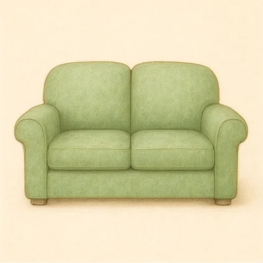 Illustrierte Lernkarte — Sofa