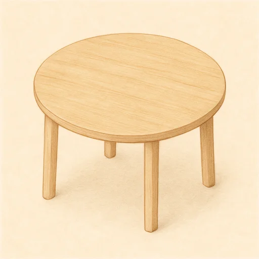 Illustrierte Lernkarte — Tisch