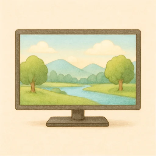 Illustrierte Lernkarte — Fernseher