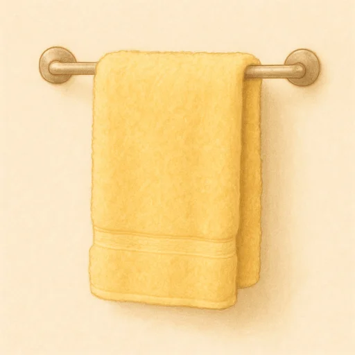 Illustrierte Lernkarte — Handtuch