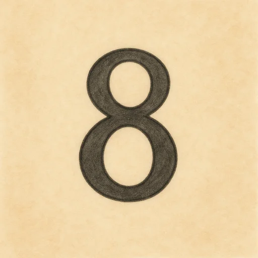 Illustrierte Lernkarte — Acht