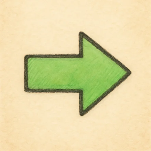 Illustrierte Lernkarte — Pfeil