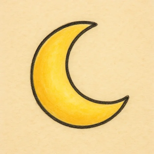Illustrierte Lernkarte — Halbmond