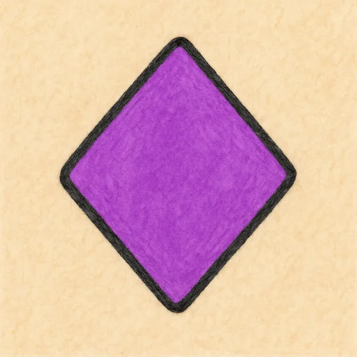 Illustrierte Lernkarte — Raute